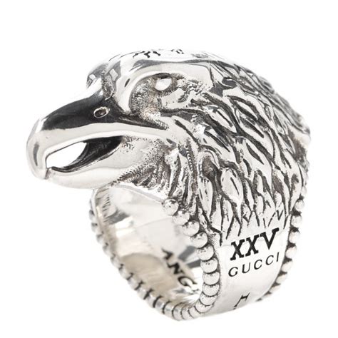 GUCCI Sterling Silver Large Anger Forest Eagle Head .